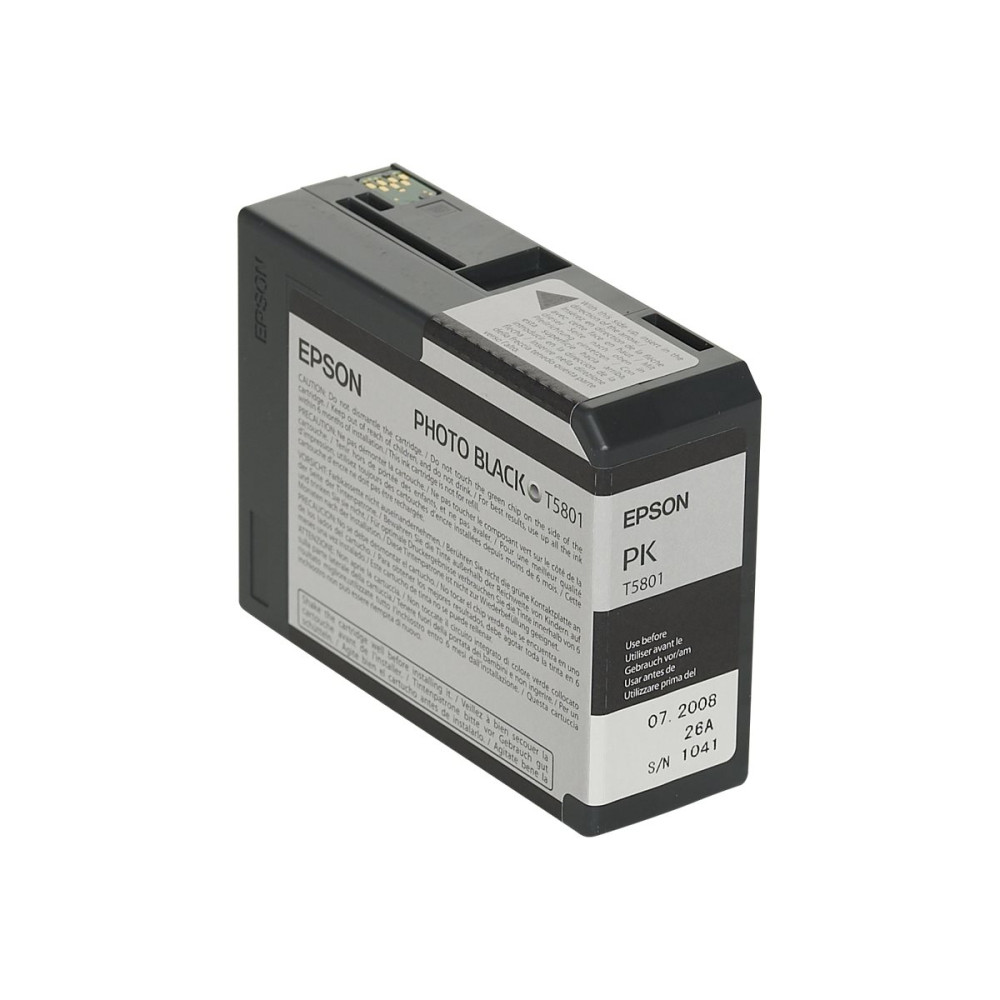 Produktbild för Epson T5801 - foto-svart - original - bläckpatron