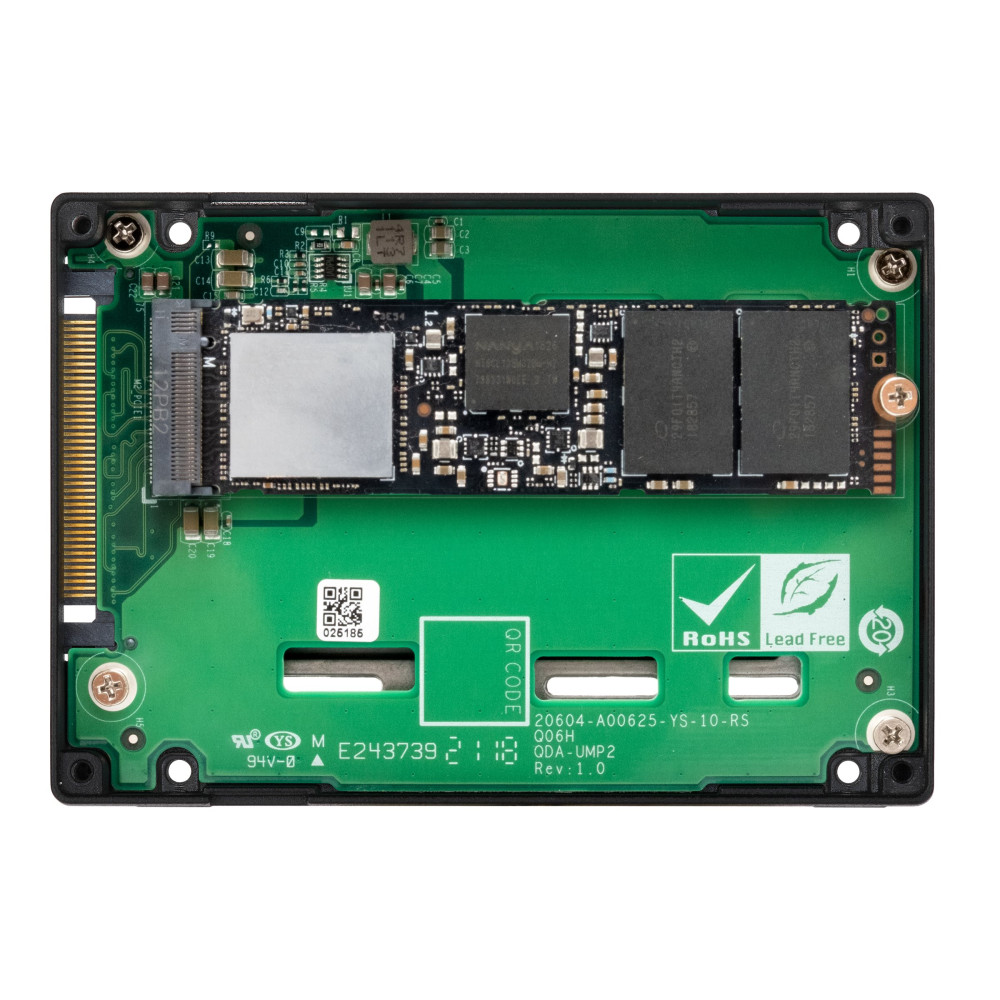 Produktbild för QNAP QDA-UMP4 - gränssnittsadapter - PCIe 4.0 x4 (NVMe) - U.2