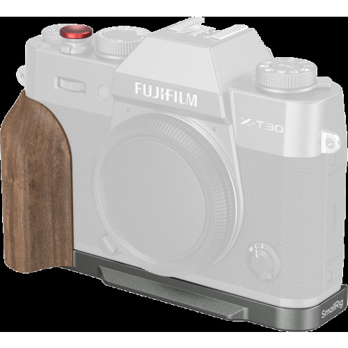 SMALLRIG SmallRig 5668 L-Shaped Mount Plate w Wooden Handle for FUJIFILM X-T30 / T30 II / T30 III Charcoal