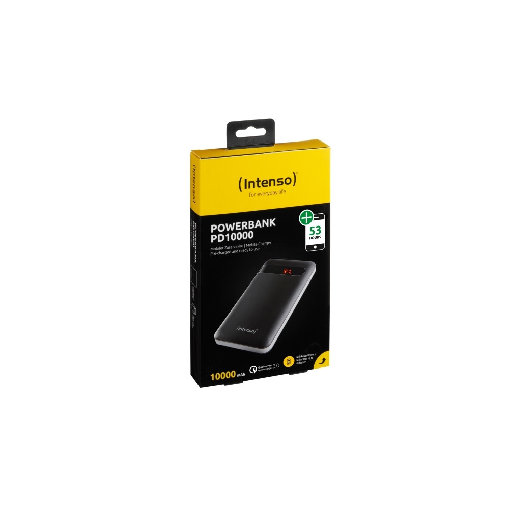 Produktbild för Intenso Powerbank PD10000 strömförsörjningsbank - Li-pol - 24 pin USB-C
