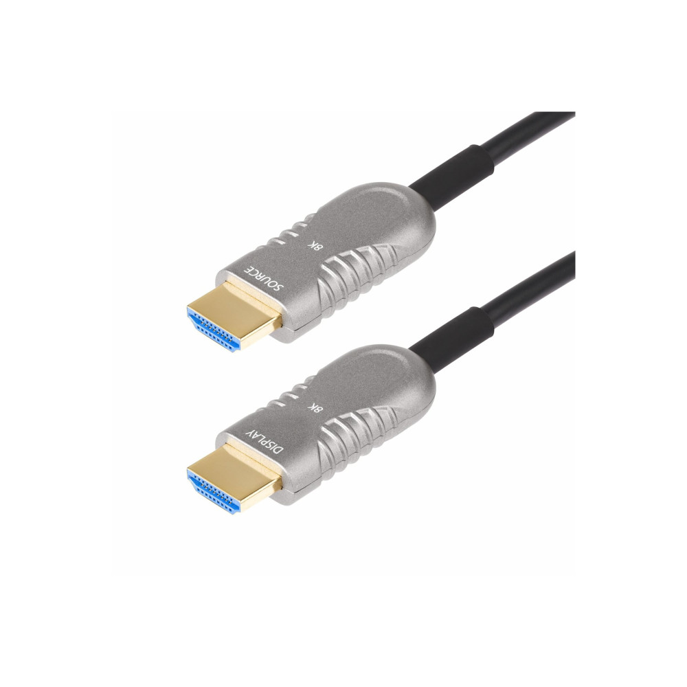 Produktbild för StarTech.com 50ft (15.2m) HDMI 2.1 Hybrid Active Optical Cable (AOC), CMP, Plenum Rated, 8K Ultra High Speed HDMI Fiber Optic Cable, 48Gbps, 8K 60Hz/4K 120Hz, HDR10+/FRL/TMDS/eARC - CMP In Wall HDMI 2.1/2.0 Cord (8K-A-50F-HDMI-CABLE) - HDMI-kabel - 15.2 m