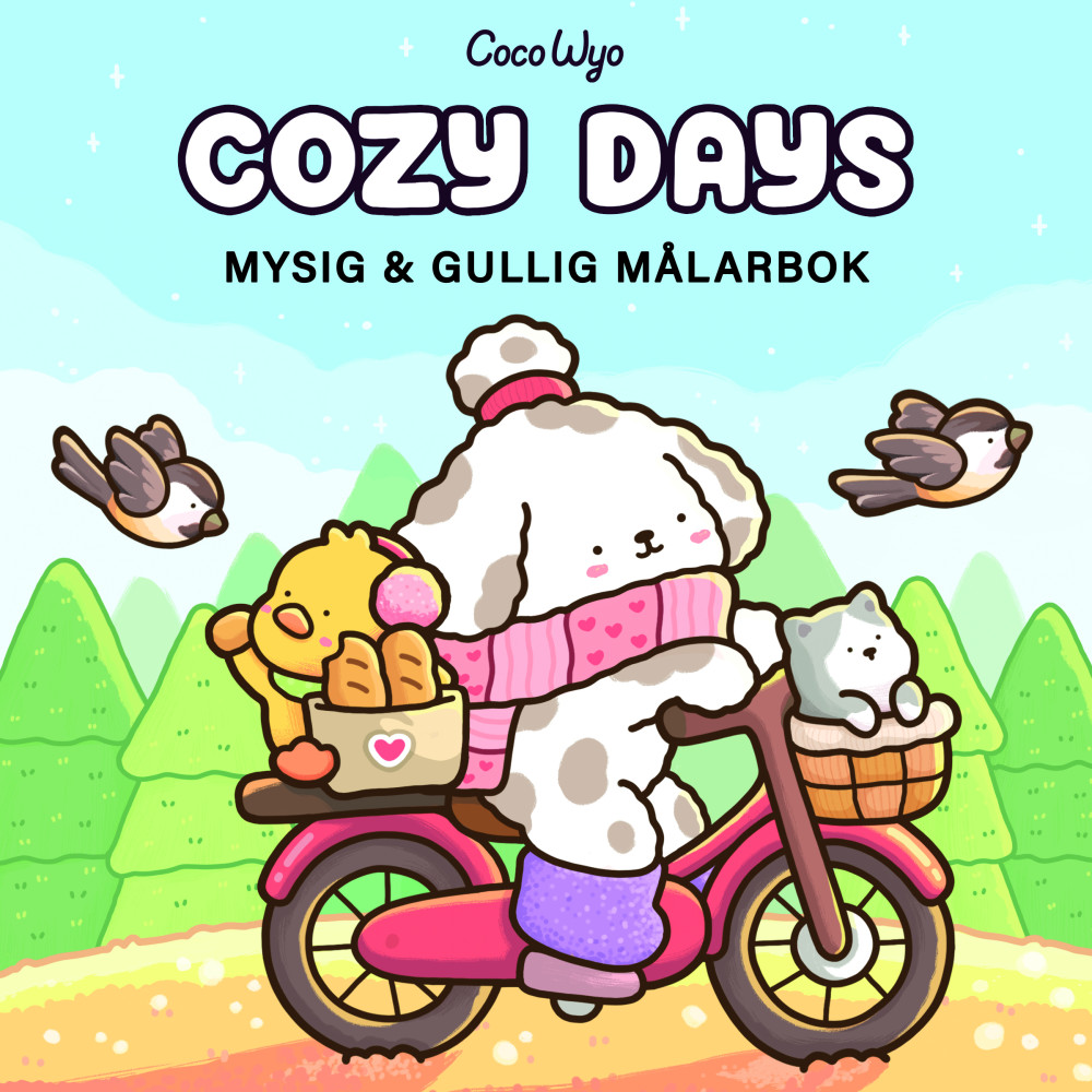 Produktbild för Cozy Days : Mysig och gullig Cozy Coloring målarbok från Coco Wyo (häftad)