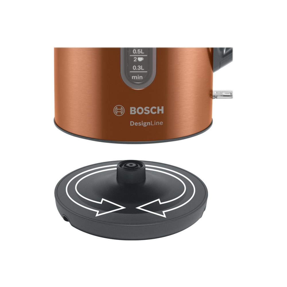 Produktbild för Bosch DesignLine TWK4P439 - vattenkokare - koppar