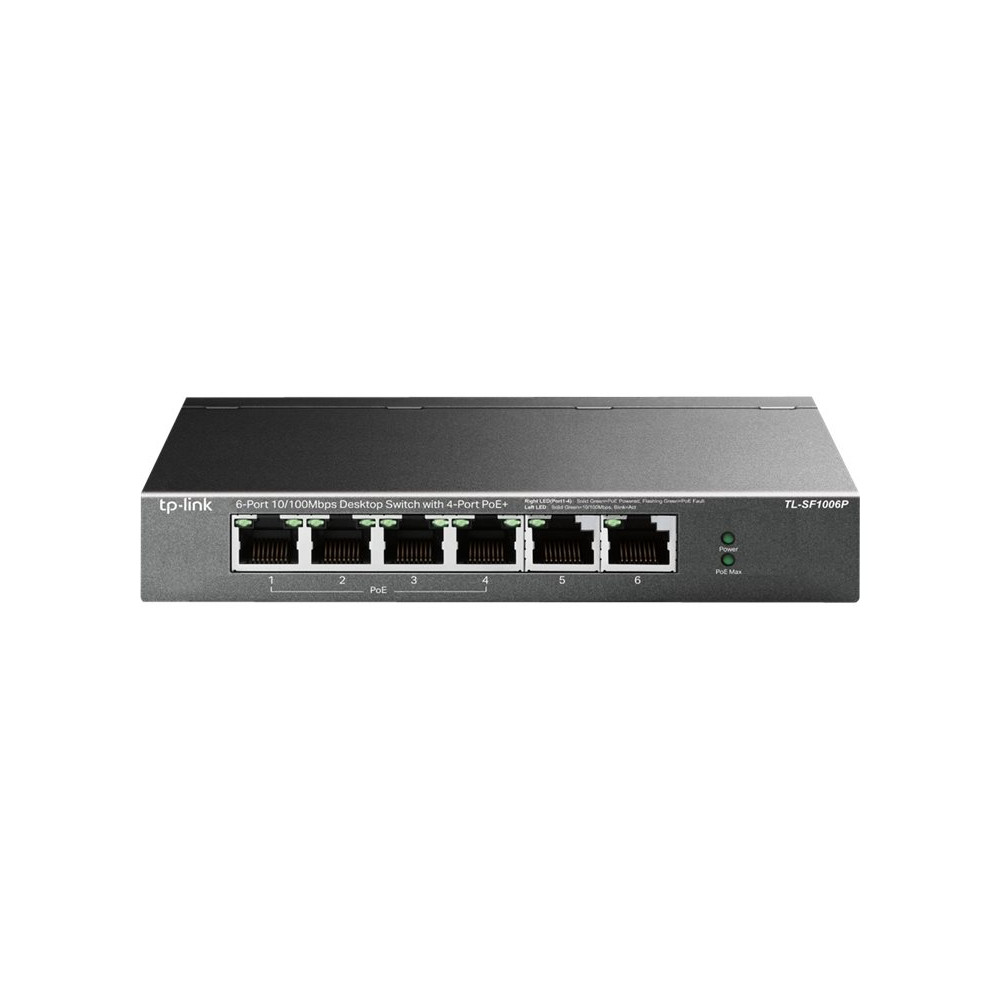 Produktbild för TP-Link TL-SF1006P - V1 - switch - 6 portar - ohanterad