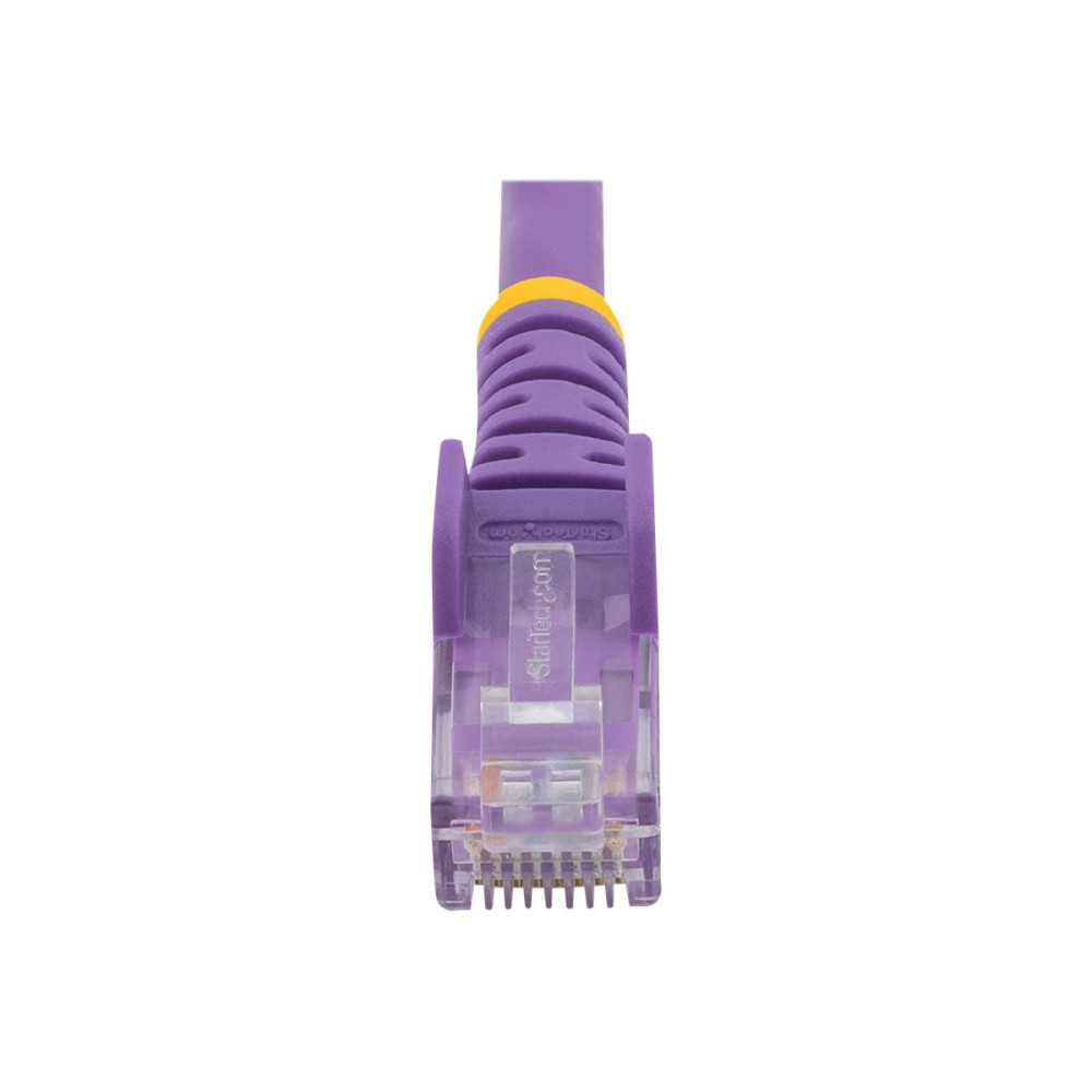 Produktbild för Startech 50cm CAT6 Ethernet Cable, 10 Gigabit Snagless RJ45 650MHz 100W PoE Patch Cord, CAT 6 10GbE UTP Network Cable w/Strain Relief, Purple, Wiring is UL Certified/TIA - Category 6 - 24AWG (N6PATC50CMPL) - nätverkskabel - 50 cm - lila