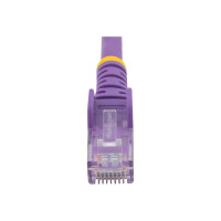 Produktbild för Startech 50cm CAT6 Ethernet Cable, 10 Gigabit Snagless RJ45 650MHz 100W PoE Patch Cord, CAT 6 10GbE UTP Network Cable w/Strain Relief, Purple, Wiring is UL Certified/TIA - Category 6 - 24AWG (N6PATC50CMPL) - nätverkskabel - 50 cm - lila