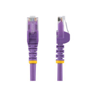 Produktbild för Startech 50cm CAT6 Ethernet Cable, 10 Gigabit Snagless RJ45 650MHz 100W PoE Patch Cord, CAT 6 10GbE UTP Network Cable w/Strain Relief, Purple, Wiring is UL Certified/TIA - Category 6 - 24AWG (N6PATC50CMPL) - nätverkskabel - 50 cm - lila