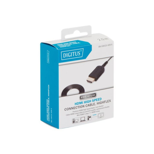 Digitus DIGITUS HDMI High Speed Connection Cable - HDMI-kabel - 2 m