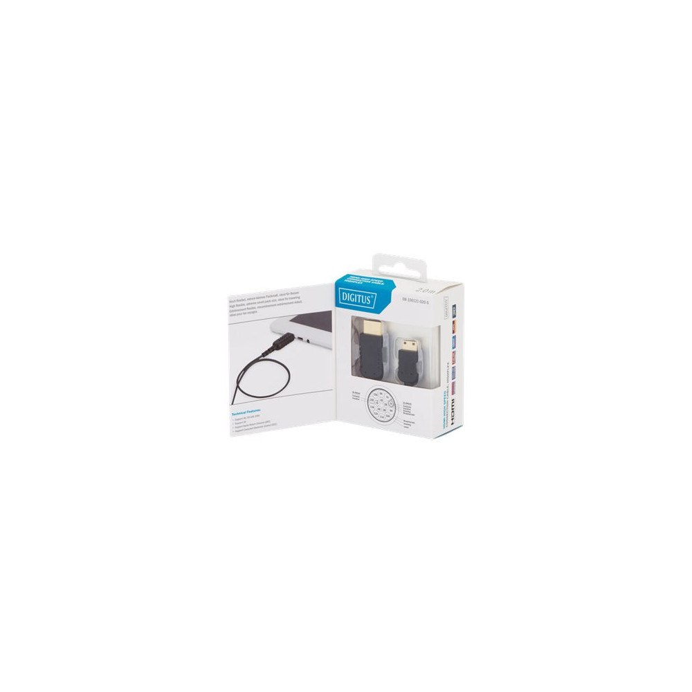 Produktbild för DIGITUS HDMI High Speed Connection Cable - HDMI-kabel - 2 m