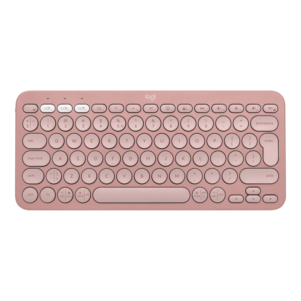 Produktbild för Logitech Pebble Keys 2 K380s - tangentbord - QWERTY - USA, internationellt - tonal rose Inmatningsenhet