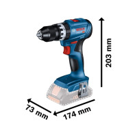 Produktbild för Bosch GSB 18V-45 Professional - borr/drivare - sladdlös - 2 hastigheter - inget batteri