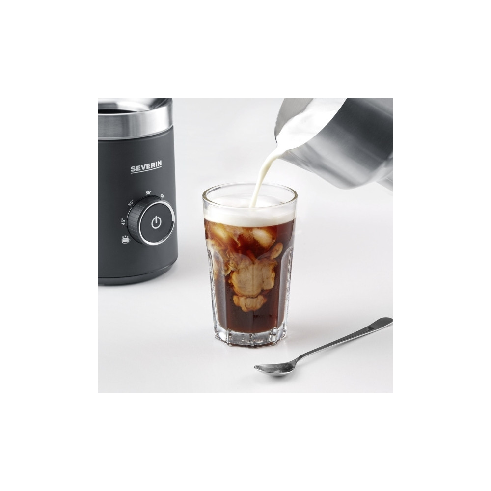 Produktbild för SEVERIN SM 3586 Spuma 700 - mjölkskummare - borstat stål/svart
