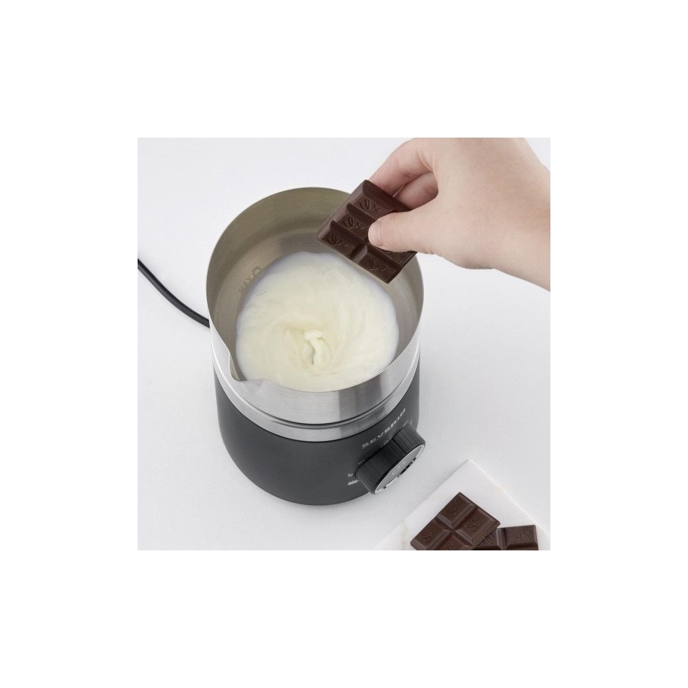 Produktbild för SEVERIN SM 3586 Spuma 700 - mjölkskummare - borstat stål/svart