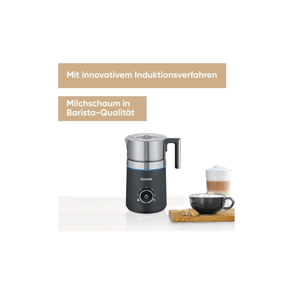 Produktbild för SEVERIN SM 3586 Spuma 700 - mjölkskummare - borstat stål/svart
