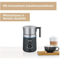 Produktbild för SEVERIN SM 3586 Spuma 700 - mjölkskummare - borstat stål/svart