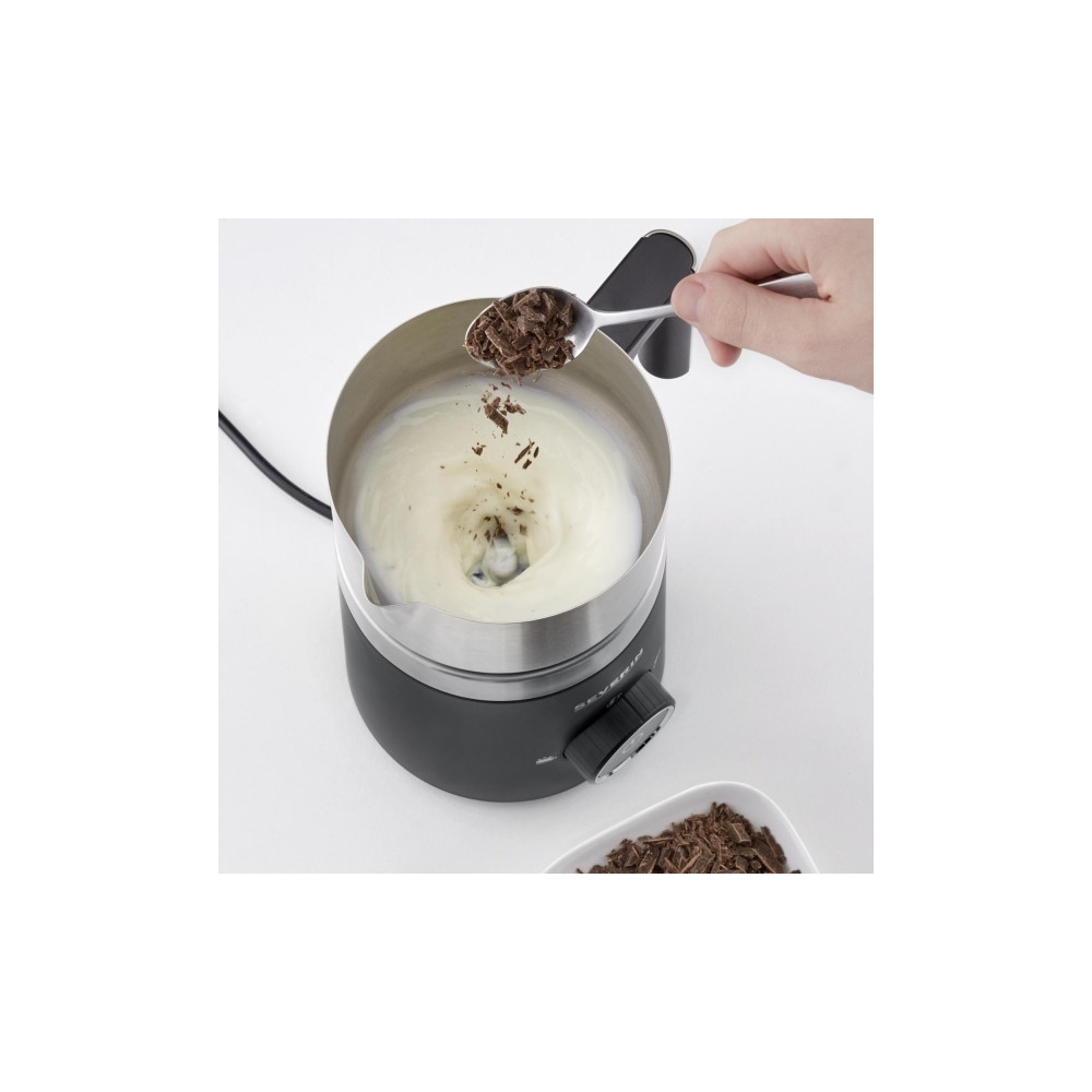 Produktbild för SEVERIN SM 3586 Spuma 700 - mjölkskummare - borstat stål/svart