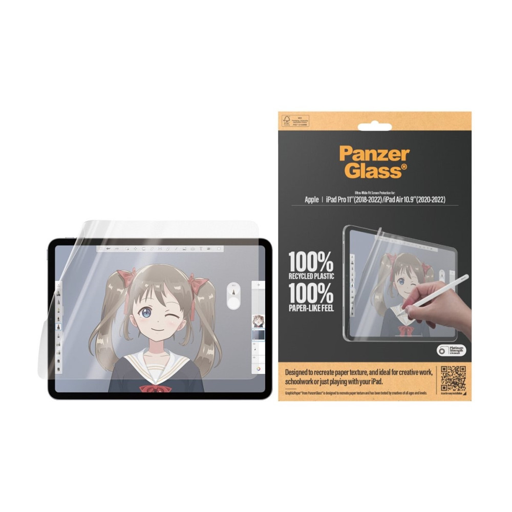 Produktbild för PanzerGlass - skärmskydd för surfplatta - ultrabred passning