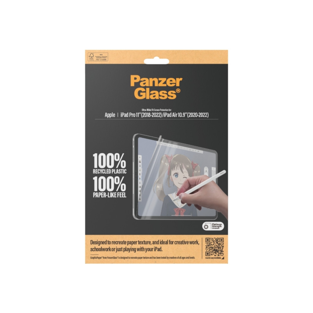 Produktbild för PanzerGlass - skärmskydd för surfplatta - ultrabred passning