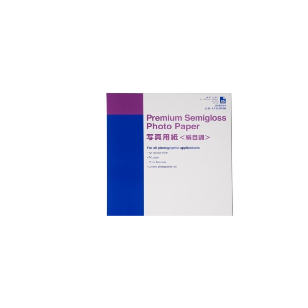 Produktbild för Epson Premium Semigloss Photo Paper - fotopapper - halvblank - 25 ark - A2 - 251 g/m²