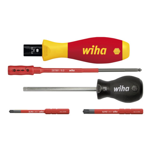 Wiha Wiha TorqueVario-S VDE 2872 - handtag till precisionsmomentdragare med bits - 5 delar