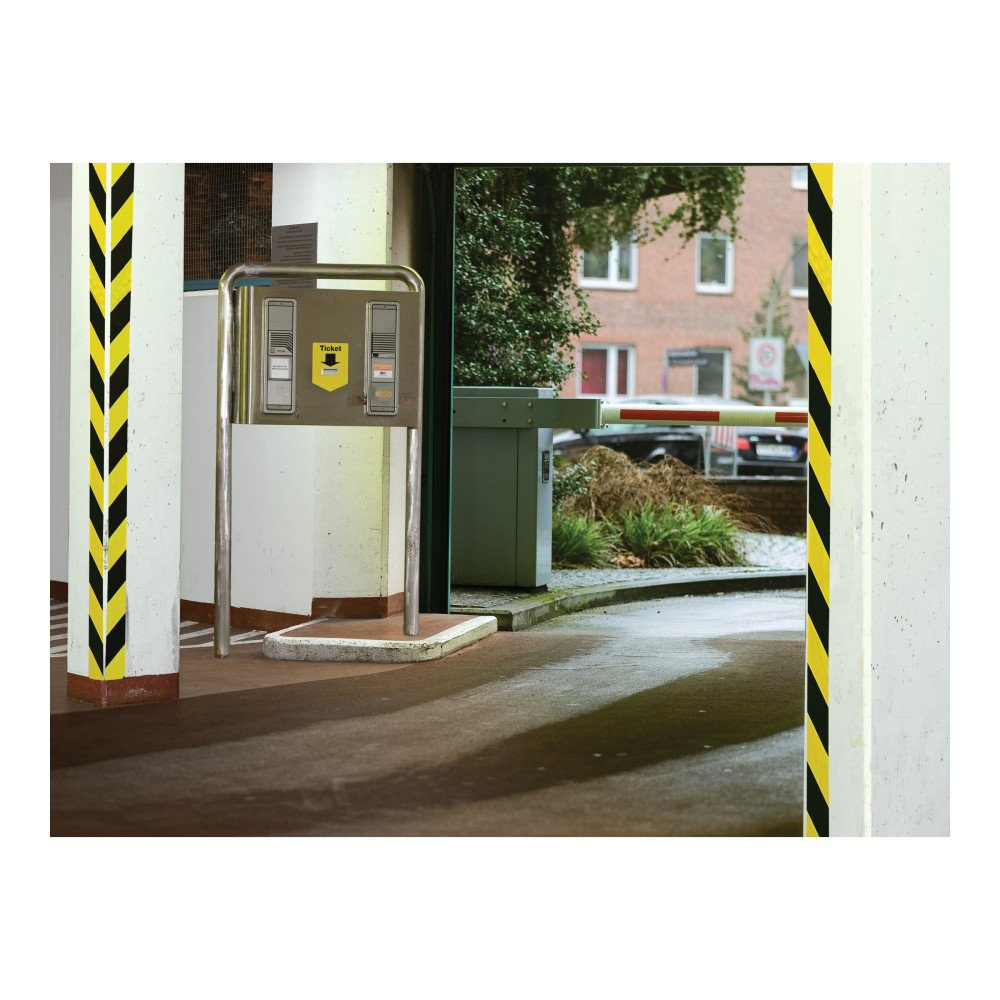 Produktbild för Tesa Signal Universal markeringstejp - 50 mm x 66 m - svart, gul