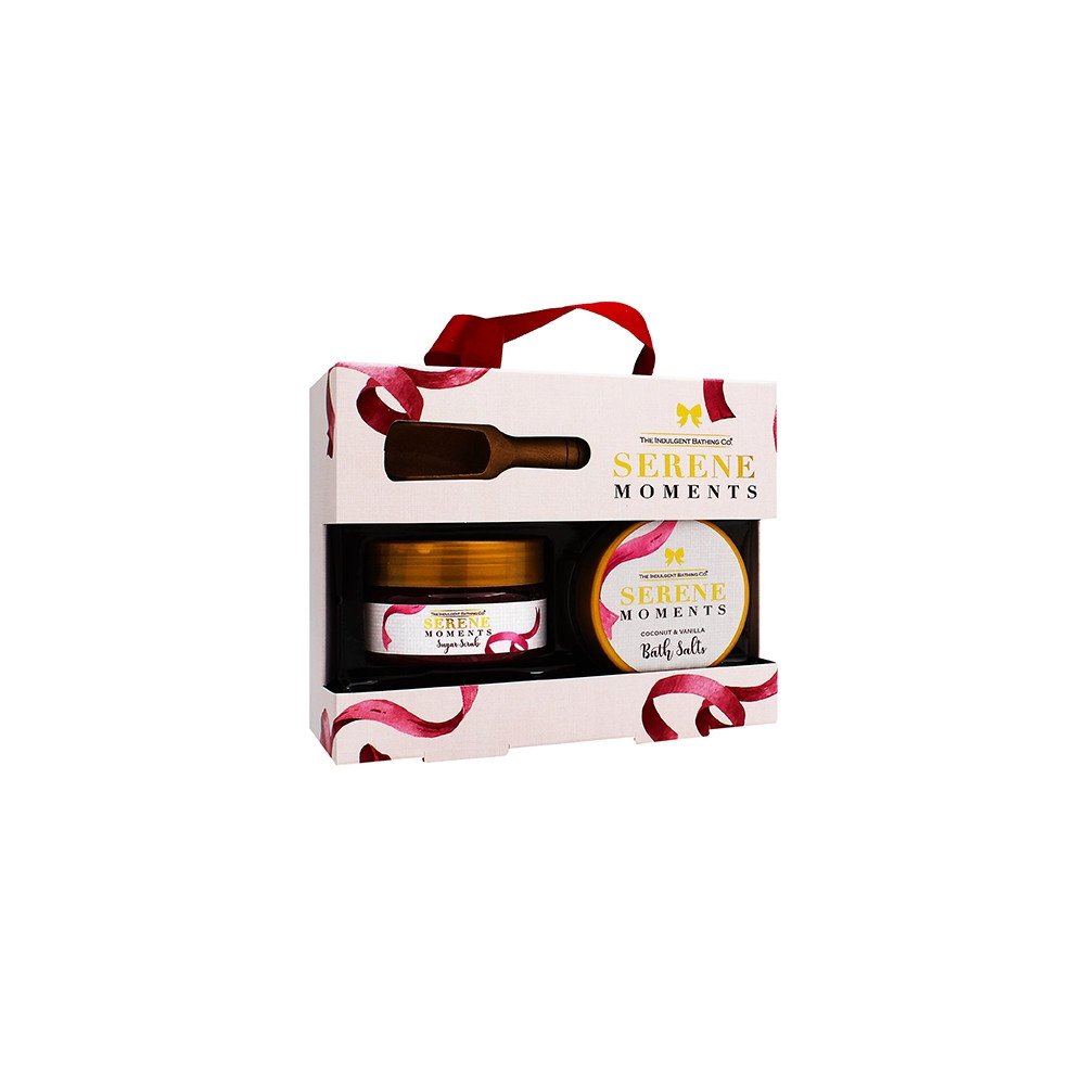Produktbild för The Indulgent Bathing Co. Serene Moments SET (Peeling 135g + Bath Salts 105g)