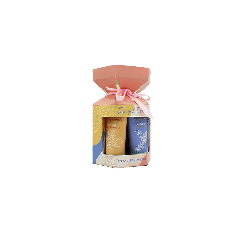 Produktbild för The Indulgent Bathing Co. Tranquil Treats SET (Wash 50ml + BL 50ml + Sponge)