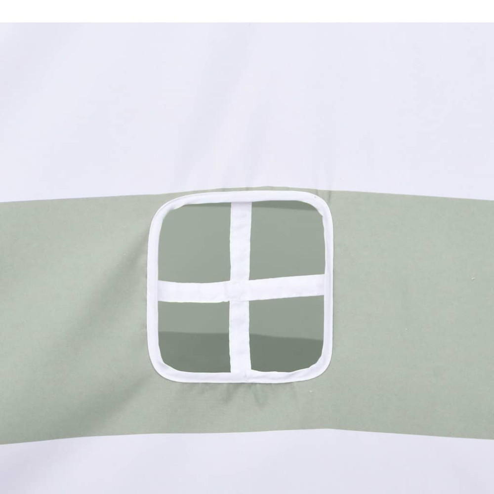 Produktbild för Barnstält Randig Grå och Vit 120 x 120 x 150 cm Massiv furu
