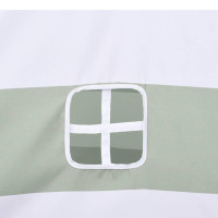Produktbild för Barnstält Randig Grå och Vit 120 x 120 x 150 cm Massiv furu