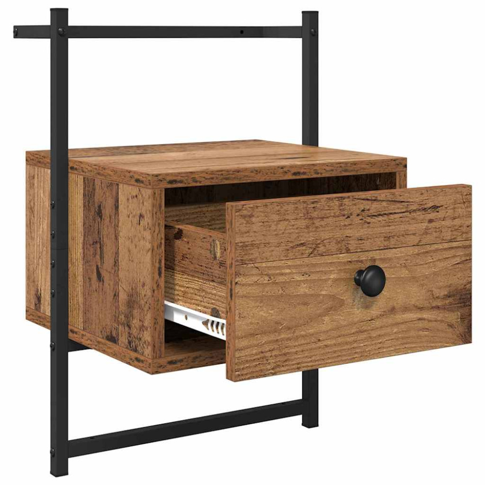 Produktbild för Nattduksbord Gammalt trä 35 x 30 x 51 cm Konstruerat trä