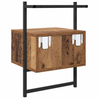 Produktbild för Nattduksbord 2 pcs Gammalt trä 35 x 30 x 51 cm Konstruerat trä