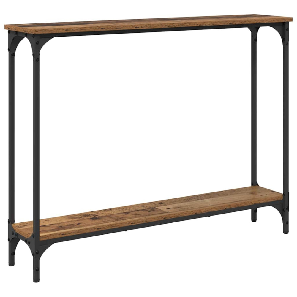 Produktbild för Konsolbord Gammalt trä 100 x 22,5 x 75 cm Konstruerat trä