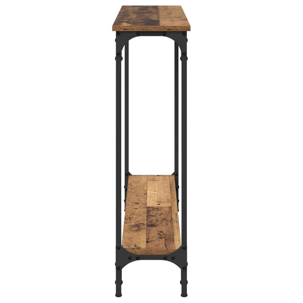 Produktbild för Konsolbord Gammalt trä 100 x 22,5 x 75 cm Konstruerat trä