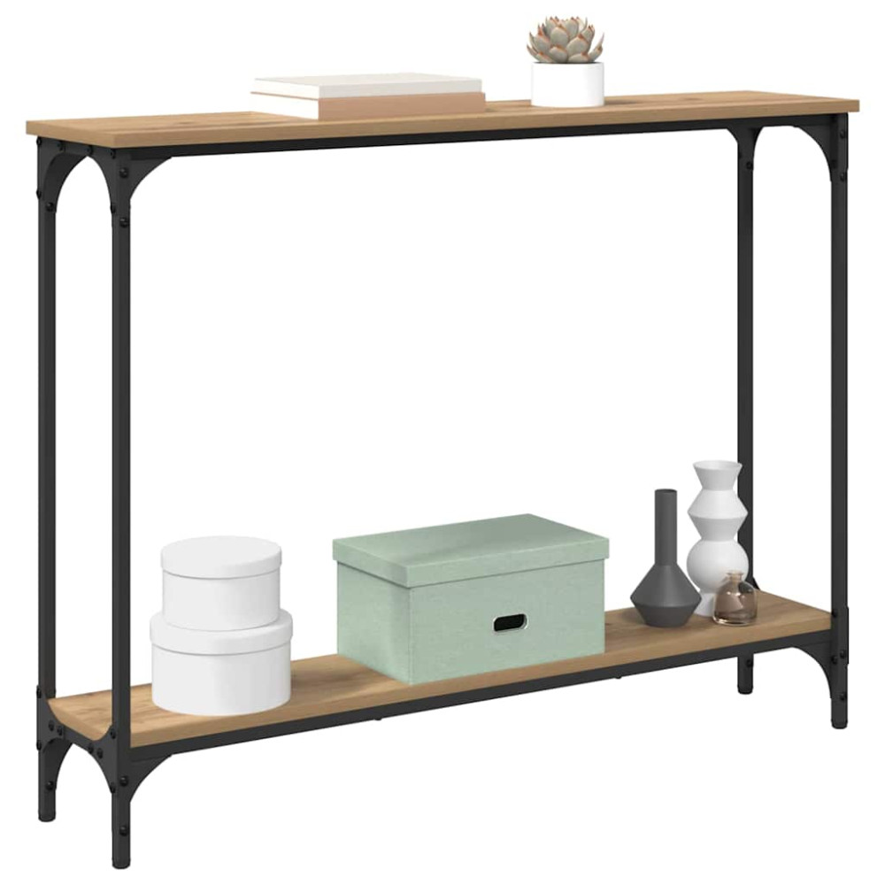 Produktbild för Konsolbord Artisan Ek 100 x 22,5 x 75 cm Konstruerat trä