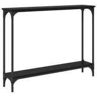 Produktbild för Konsolbord Svart Ek 100 x 22,5 x 75 cm Konstruerat trä