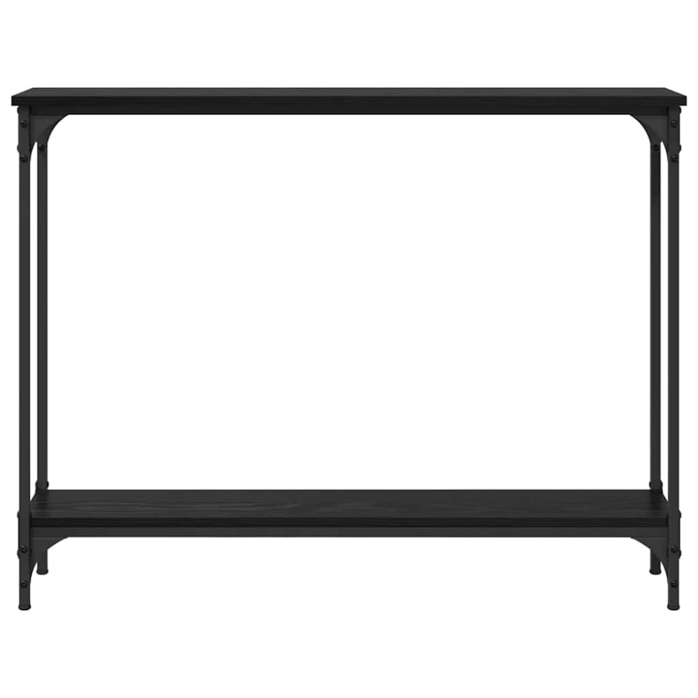 Produktbild för Konsolbord Svart Ek 100 x 22,5 x 75 cm Konstruerat trä