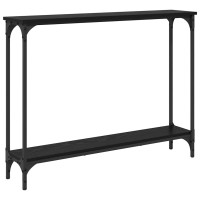Produktbild för Konsolbord Svart Ek 100 x 22,5 x 75 cm Konstruerat trä