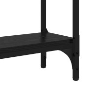 Produktbild för Konsolbord Svart Ek 100 x 22,5 x 75 cm Konstruerat trä
