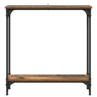 Produktbild för Konsolbord Gammalt trä 75 x 22,5 x 75 cm Konstruerat trä