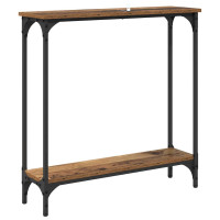 Produktbild för Konsolbord Gammalt trä 75 x 22,5 x 75 cm Konstruerat trä