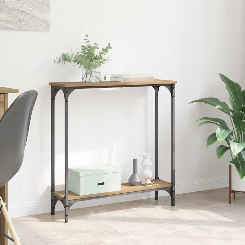 Produktbild för Konsolbord Artisan Ek 75 x 22,5 x 75 cm Konstruerat trä