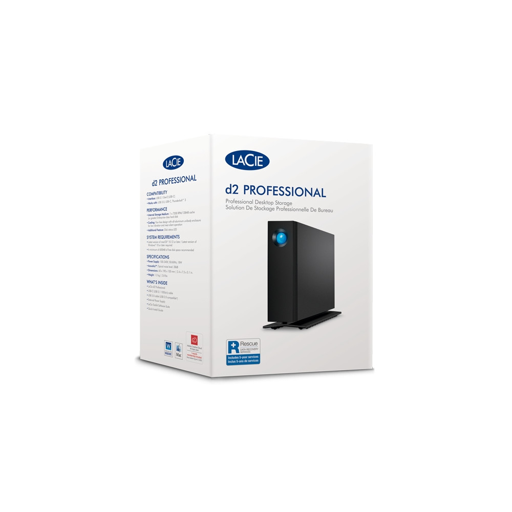 Produktbild för LaCie d2 Professional STHA20000800 - hårddisk - 20 TB - USB 3.2 Gen 2