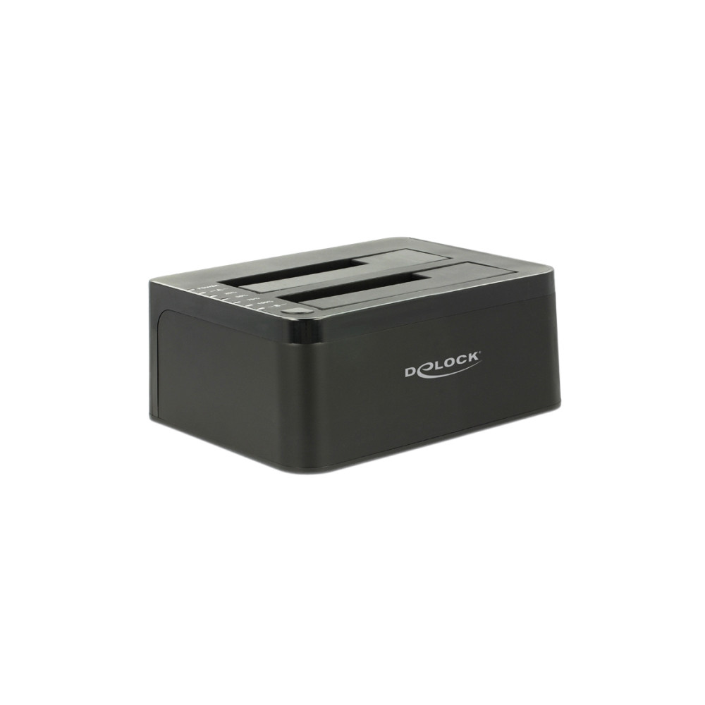 Produktbild för Delock Dual Docking Station SATA HDD > USB 3.0 with Clone Function - kontrollerkort - SATA 6Gb/s - USB 3.0