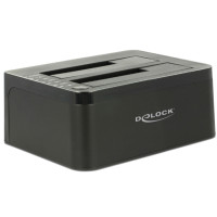 Produktbild för Delock Dual Docking Station SATA HDD > USB 3.0 with Clone Function - kontrollerkort - SATA 6Gb/s - USB 3.0