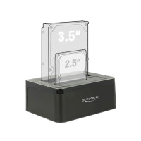 Produktbild för Delock Dual Docking Station SATA HDD > USB 3.0 with Clone Function - kontrollerkort - SATA 6Gb/s - USB 3.0