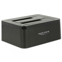 Produktbild för Delock Dual Docking Station SATA HDD > USB 3.0 with Clone Function - kontrollerkort - SATA 6Gb/s - USB 3.0