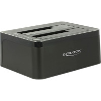 Produktbild för Delock Dual Docking Station SATA HDD > USB 3.0 with Clone Function - kontrollerkort - SATA 6Gb/s - USB 3.0