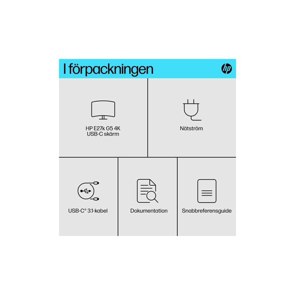 Produktbild för HP E27k G5 - E-Series - LED-skärm - 27"