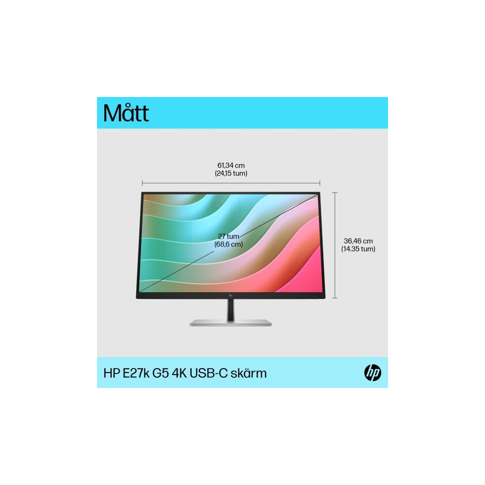 Produktbild för HP E27k G5 - E-Series - LED-skärm - 27"