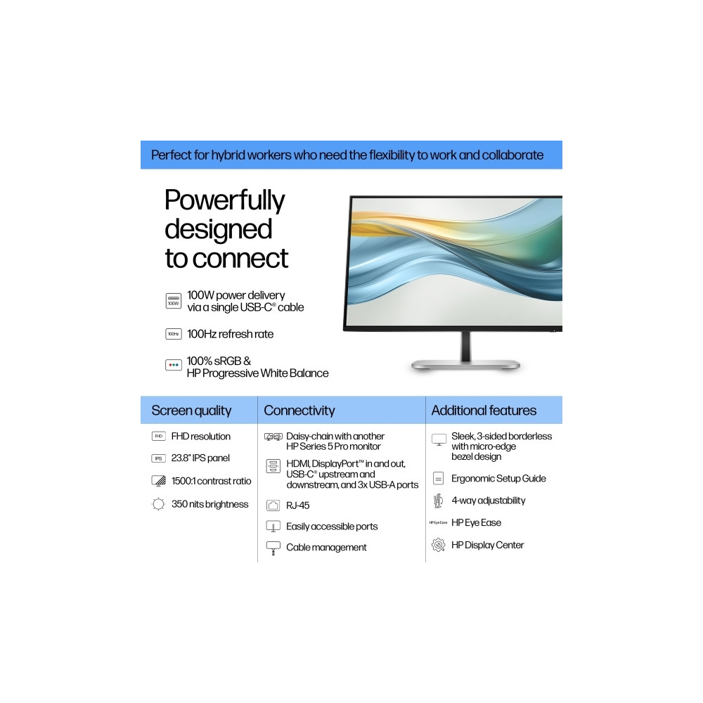 Produktbild för HP 524pu - Series 5 Pro - LED-skärm - Full HD (1080p) - 24"